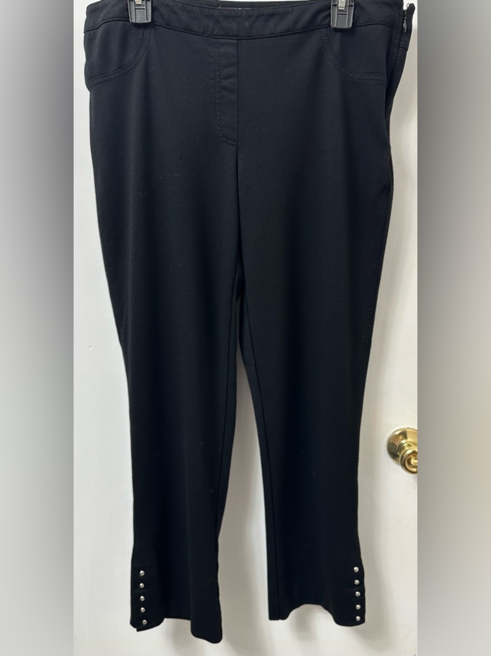 White House Black Market Black Ankle Pants with Button Cuff